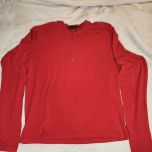 NWOT Women's Sope Creek Athletic Orange Jacket Shirt Long Sleeve- large